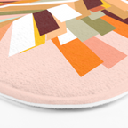 Festive Retro Christmas Tree on Peach Fuzz Bath Mat Gallery Image 3