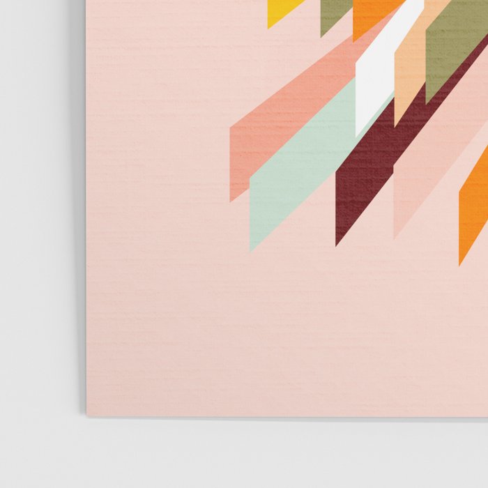 Festive Retro Christmas Tree on Peach Fuzz Poster Gallery Image 3