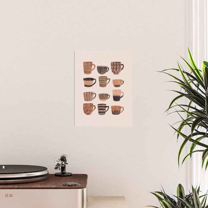 Watercolor Tea Cups Poster Gallery Image 2