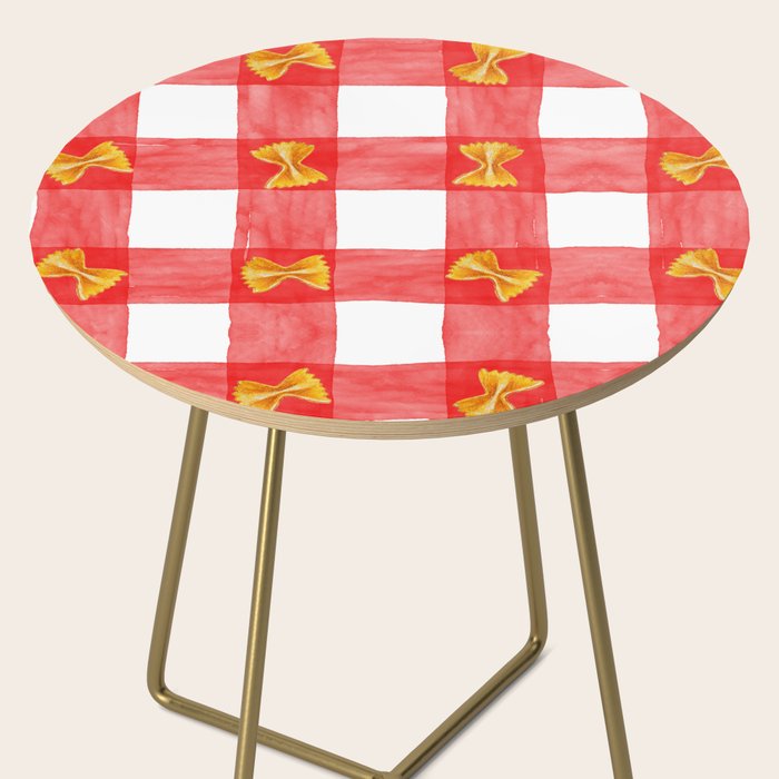 Gingham Pasta Side Table Gallery Image 2