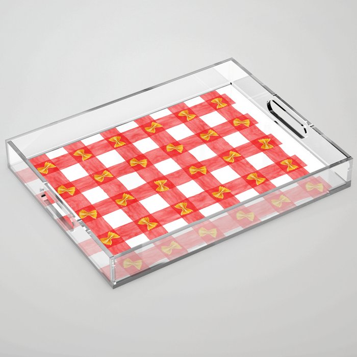 Gingham Pasta Acrylic Tray Gallery Image 1