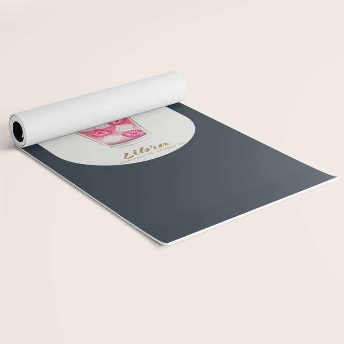 Cherry Mimosa Cocktail Zodiac Sign Yoga Mat Gallery Image 2