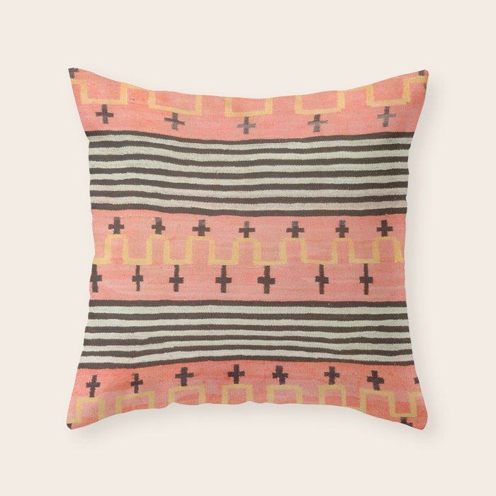 Vintage Southwest Blanket Print Throw Pillow Gallery Image 6