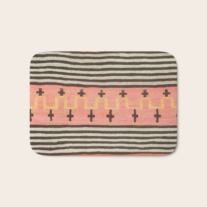 Vintage Southwest Blanket Print Bath Mat Gallery Image 1
