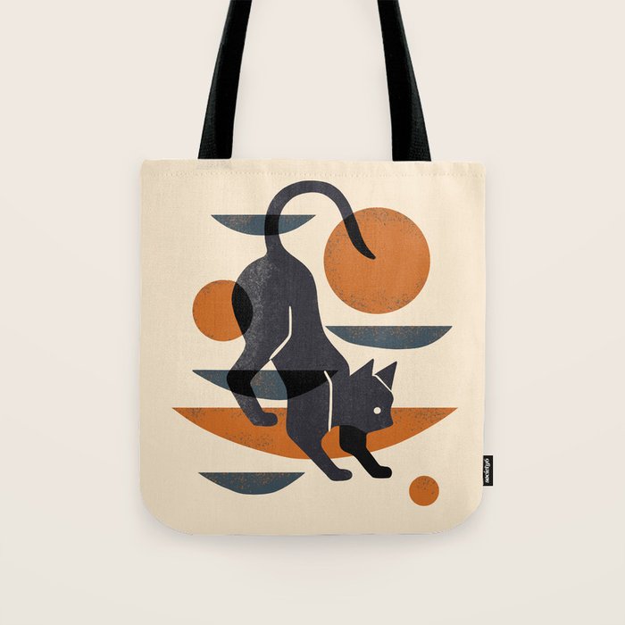 Cat At Play Tote Bag Gallery Image 1