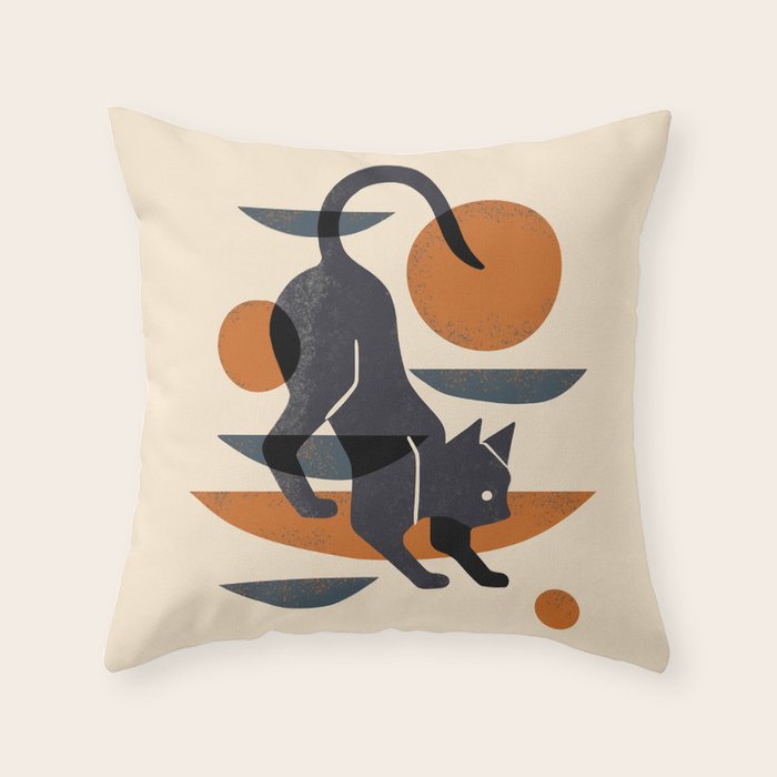 Cat At Play Throw Pillow Gallery Image 6