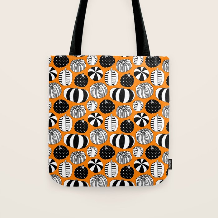Autumn pumpkin harvest art pattern Tote Bag Gallery Image 1