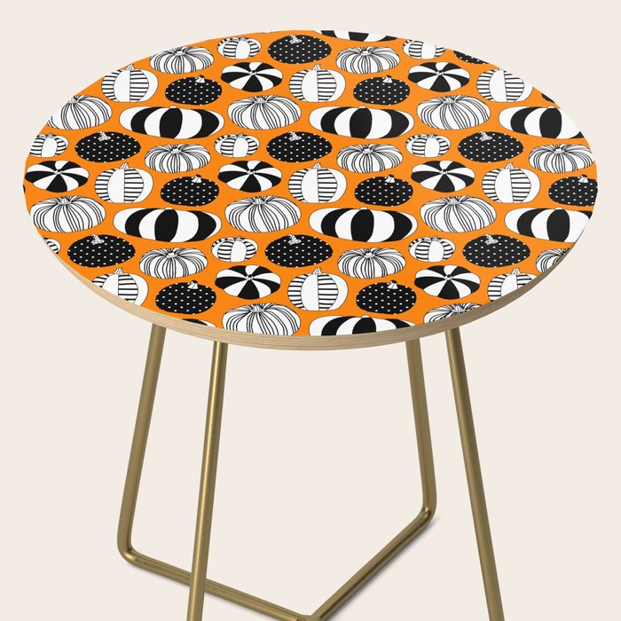 Autumn pumpkin harvest art pattern Side Table Gallery Image 2