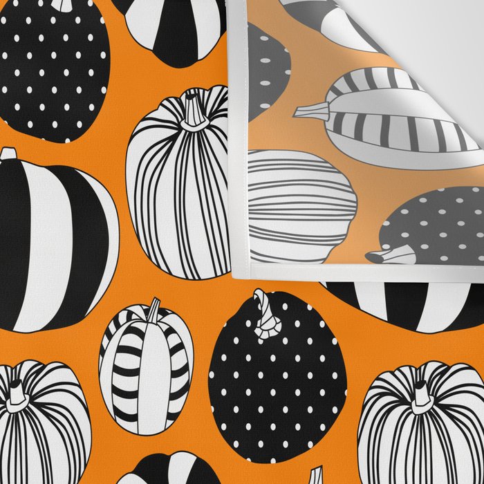 Autumn pumpkin harvest art pattern Wall Tapestry Gallery Image 3