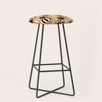 Autumn pumpkin harvest art pattern Stool Gallery Image 1
