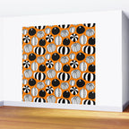 Autumn pumpkin harvest art pattern Wall Mural Gallery Image 2