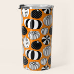 Autumn pumpkin harvest art pattern Travel Mug Gallery Image 3