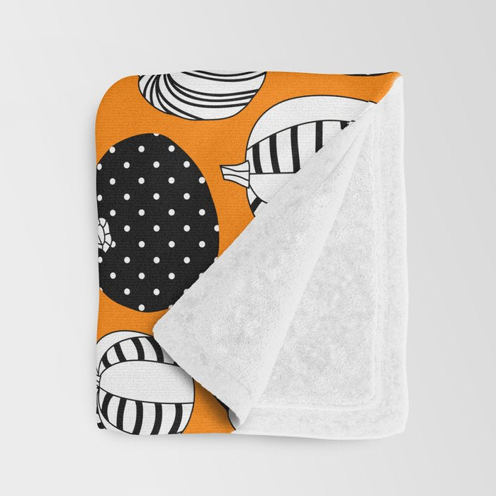 Autumn pumpkin harvest art pattern Throw Blanket Gallery Image 3