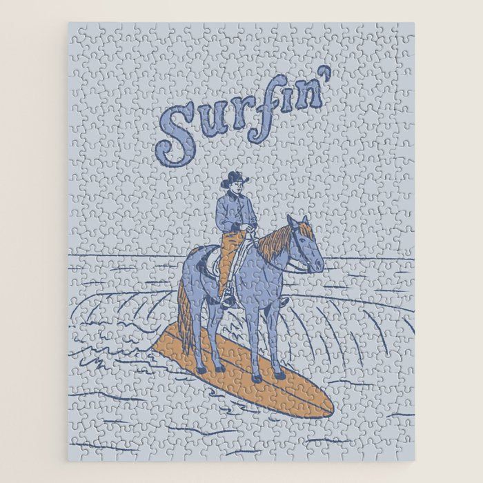 Surfin' in Blue Jigsaw Puzzle Gallery Image 1