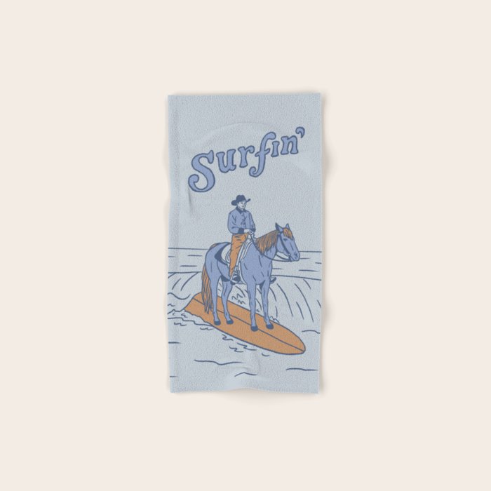 Surfin' in Blue Bath Towel Gallery Image 1