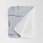 Surfin' in Blue Throw Blanket Gallery Image 3