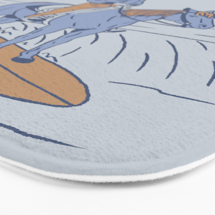Surfin' in Blue Bath Mat Gallery Image 3