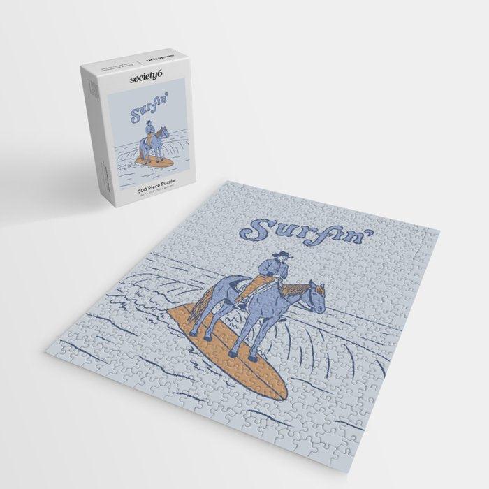 Surfin' in Blue Jigsaw Puzzle Gallery Image 2