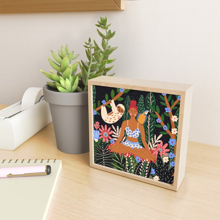Yoga Plant Woman Portrait Mini Art Print Gallery Image 2