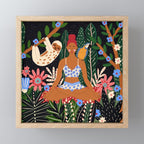 Yoga Plant Woman Portrait Mini Art Print Gallery Image 1