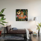 Yoga Plant Woman Portrait Wood Wall Art Gallery Image 2