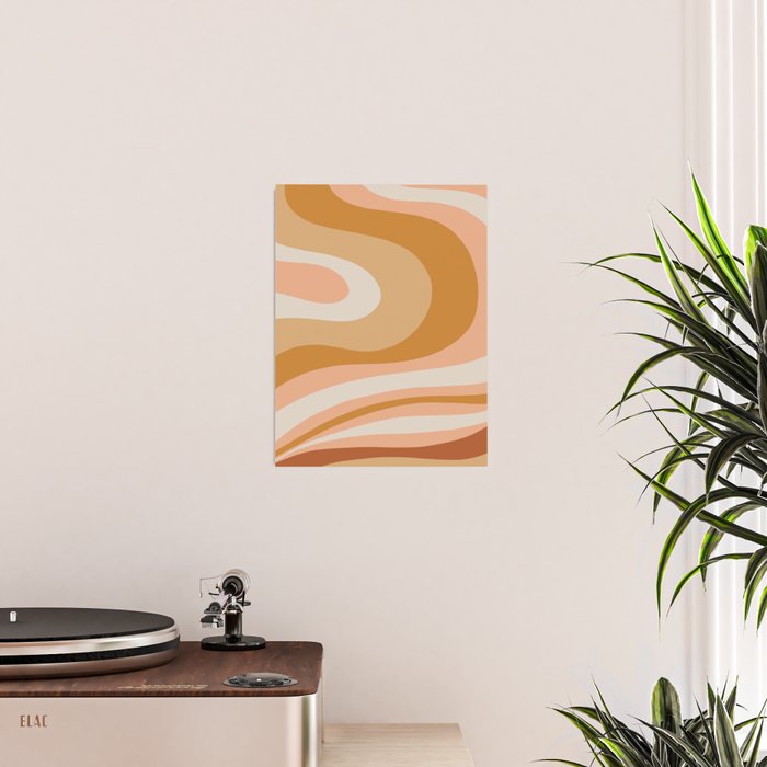 Organic Topography Earth Tone Abstract Poster Gallery Image 2