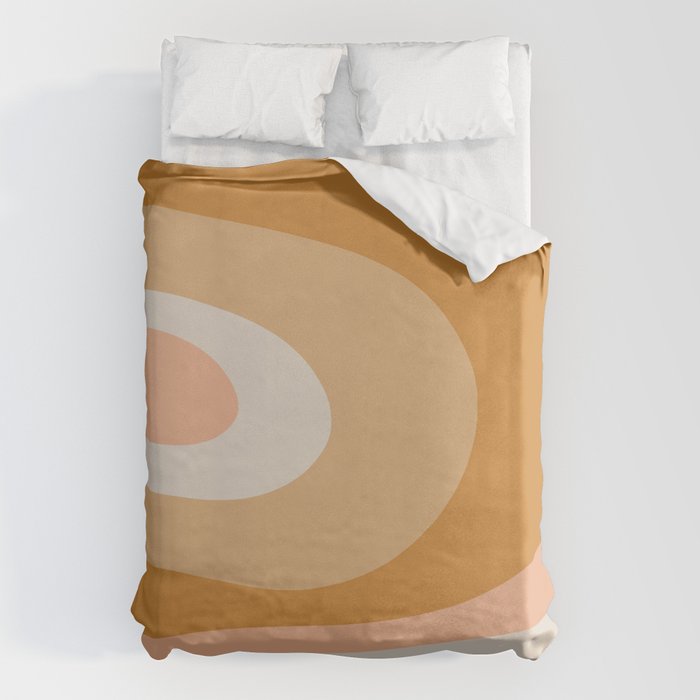 Organic Topography Earth Tone Abstract Duvet Cover Gallery Image 6
