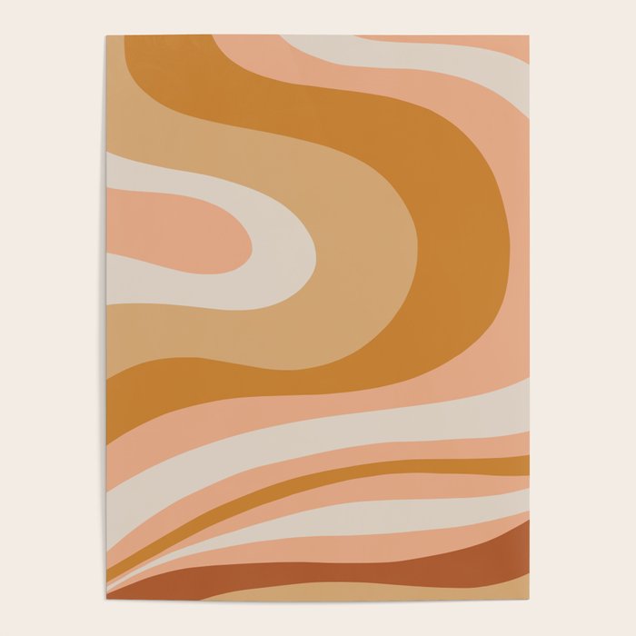 Organic Topography Earth Tone Abstract Poster Gallery Image 1