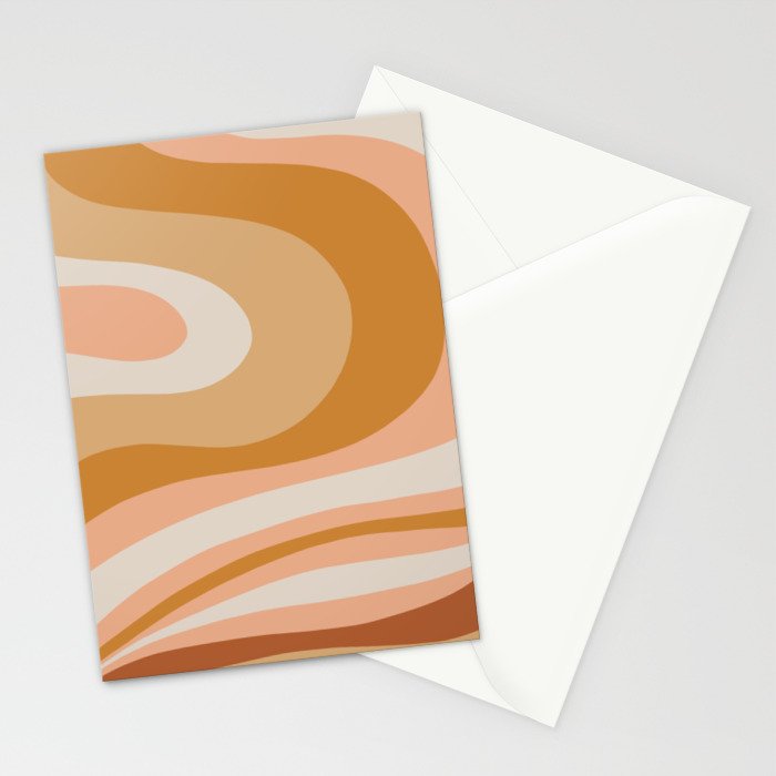 Organic Topography Earth Tone Abstract Stationery Card Gallery Image 2