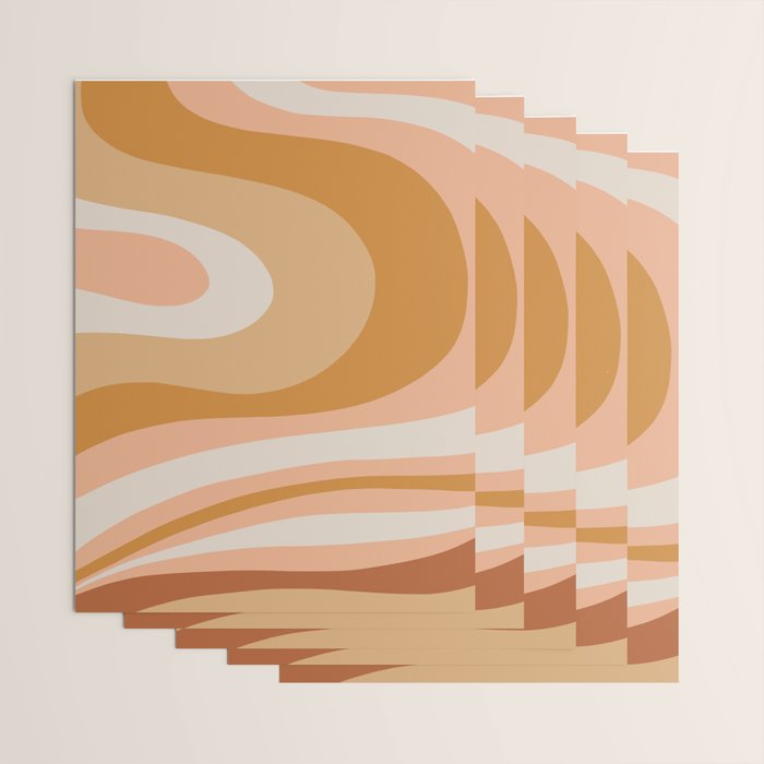 Organic Topography Earth Tone Abstract Wrapping Paper Gallery Image 3