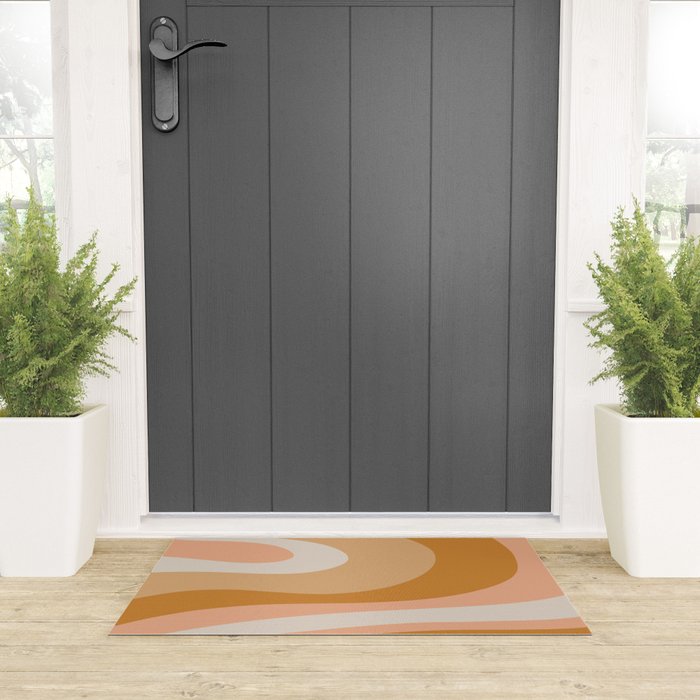 Organic Topography Earth Tone Abstract Welcome Mat Gallery Image 3