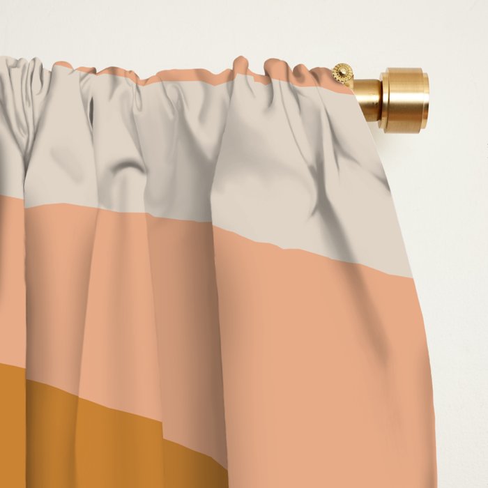 Organic Topography Earth Tone Abstract Window Curtain Gallery Image 2