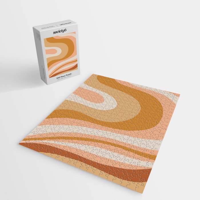 Organic Topography Earth Tone Abstract Jigsaw Puzzle Gallery Image 2