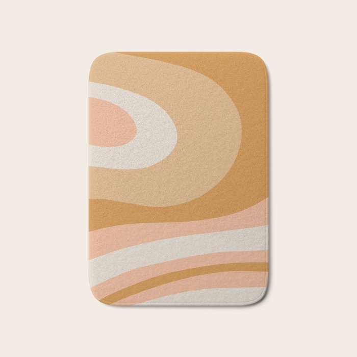 Organic Topography Earth Tone Abstract Bath Mat Gallery Image 1