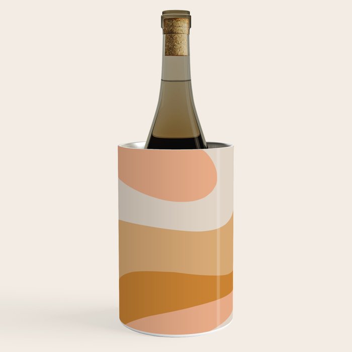Organic Topography Earth Tone Abstract Wine Chiller Gallery Image 2