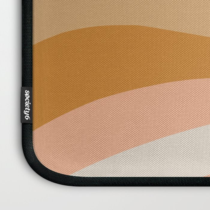 Organic Topography Earth Tone Abstract Laptop Sleeve Gallery Image 3