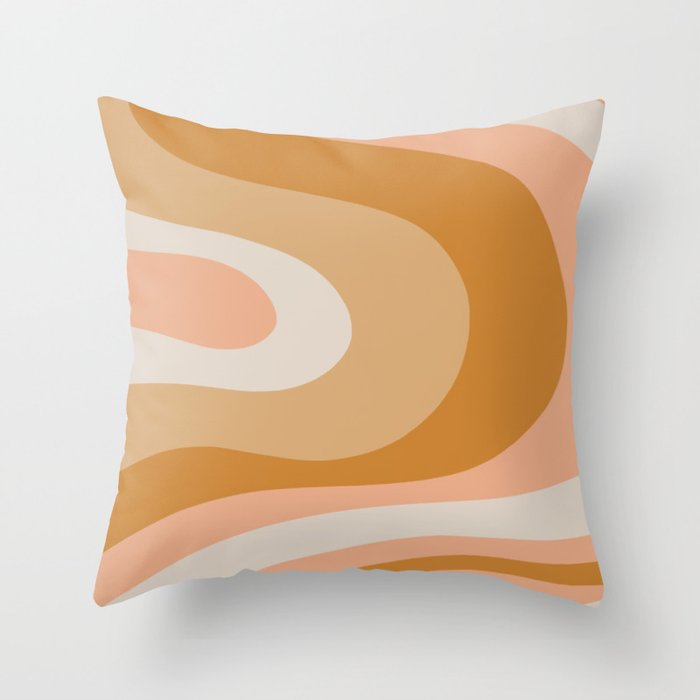 Organic Topography Earth Tone Abstract Throw Pillow Gallery Image 6