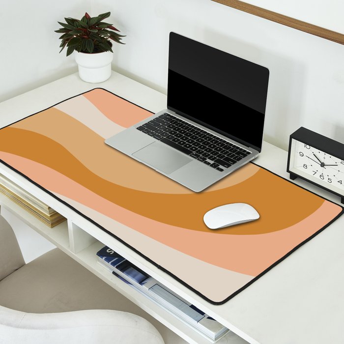 Organic Topography Earth Tone Abstract Desk Mat Gallery Image 2