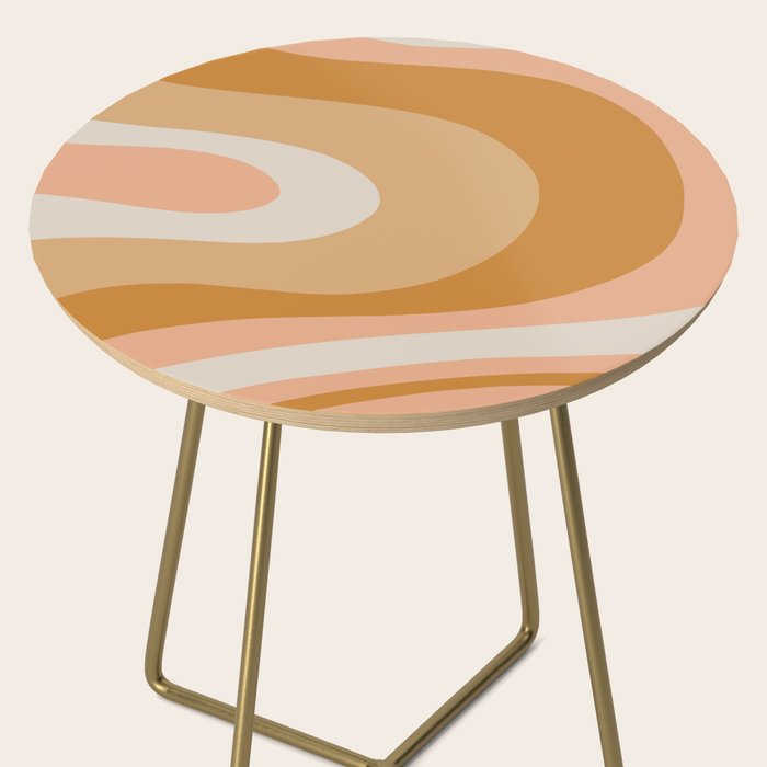 Organic Topography Earth Tone Abstract Side Table Gallery Image 2