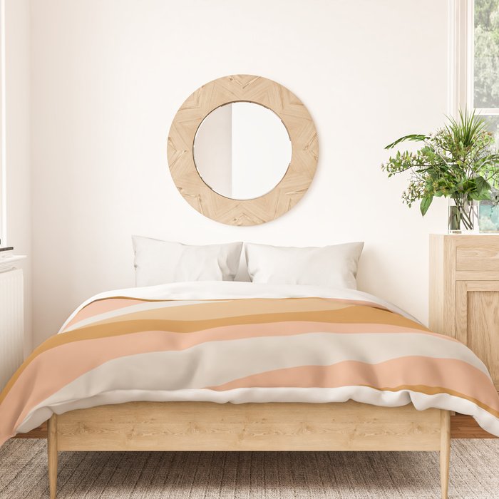 Organic Topography Earth Tone Abstract Duvet Cover Gallery Image 3