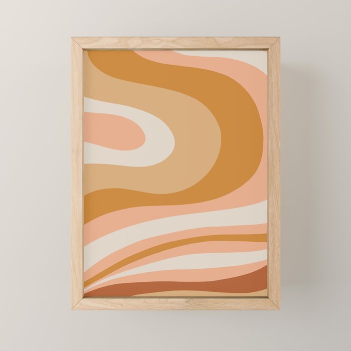 Organic Topography Earth Tone Abstract Mini Art Print Gallery Image 1