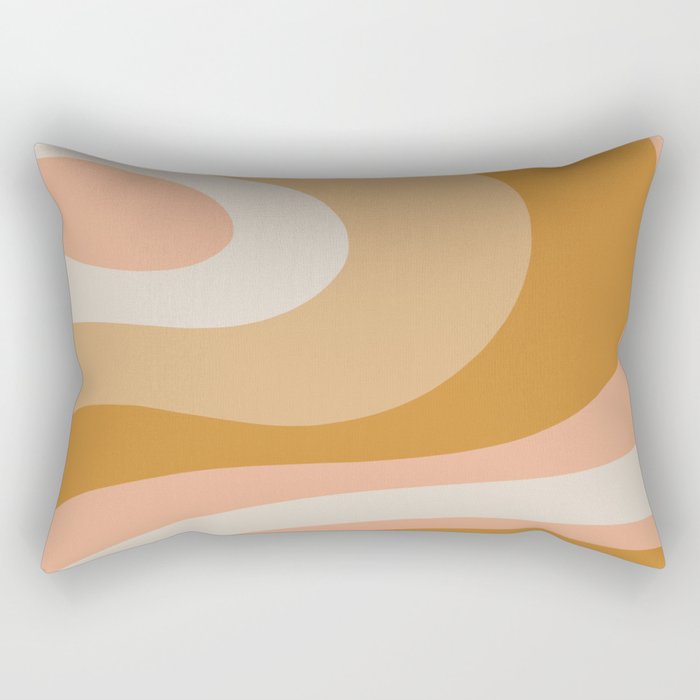 Organic Topography Earth Tone Abstract Rectangular Pillow Gallery Image 2