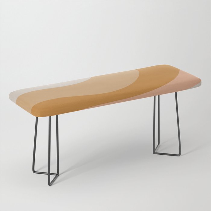 Organic Topography Earth Tone Abstract Bench Gallery Image 1