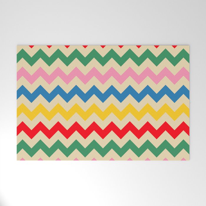 Rainbow Happy Waves Welcome Mat Gallery Image 1