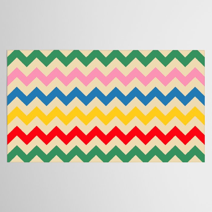 Rainbow Happy Waves Tablecloth Gallery Image 2