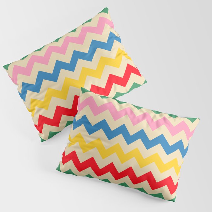 Rainbow Happy Waves Pillow Sham Gallery Image 3