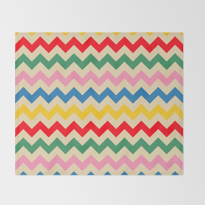 Rainbow Happy Waves Throw Blanket Gallery Image 2