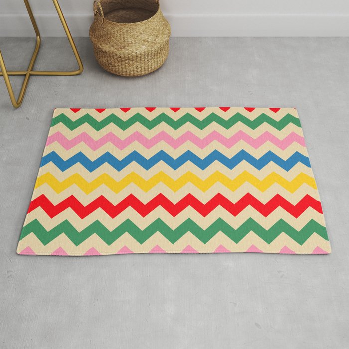 Rainbow Happy Waves Rug Gallery Image 1