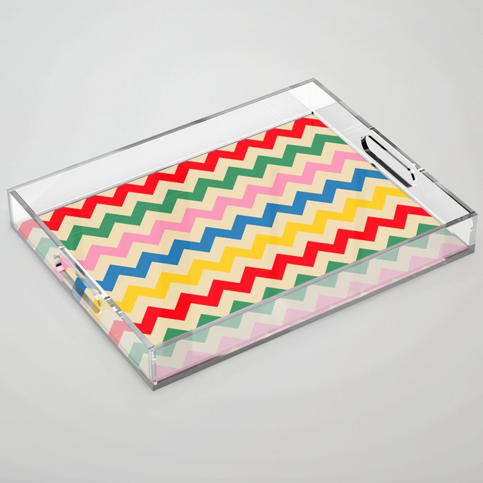 Rainbow Happy Waves Acrylic Tray Gallery Image 1