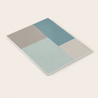 Teal Mustard Gray Modern Patchwork  Notebook Gallery Image 3